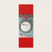 CHRISTMAS MIT MISTLETOS UND ROTEM RIBBON KRONT (Rückseite)