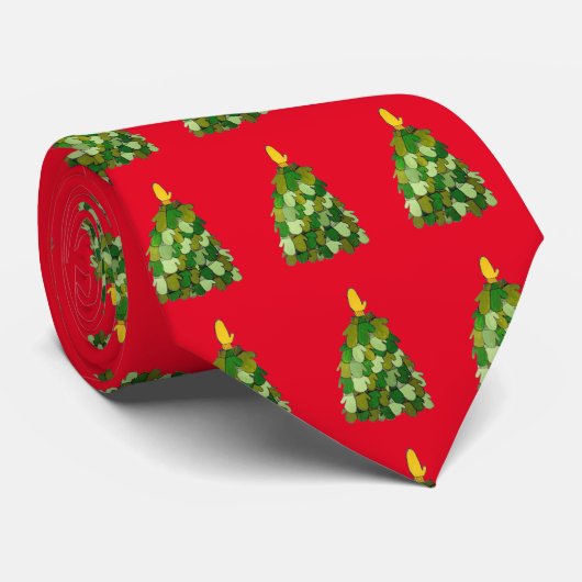 Christmas Mitten Tree Necktie Krawatte (Gerollt)
