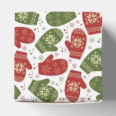 Christmas Mittens Muster Cube Fevor Box Geschenkschachtel (Oben)