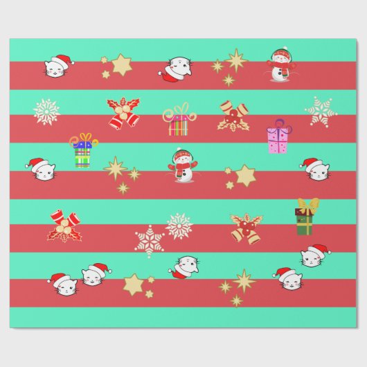 Christmas Mix Pattern Geschenkpapier (Flach)