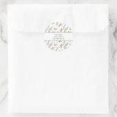 "Christmas Mixed Botanical Pattern" Runder Aufkleber (Tasche)
