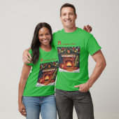Christmas Mode ON Cozy Fireplace Holiday T-Shirt (Unisex)