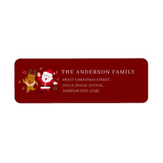 Christmas Modern Funny Simple Return Address (Vorne)