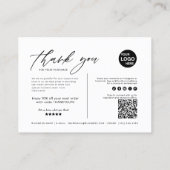 Christmas Modern Holiday Corporate Vielen Dank Visitenkarte (Rückseite)