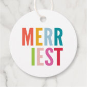 CHRISTMAS Moderne minimale farbenfrohe und fröhlic Geschenkanhänger (Vorderseite)