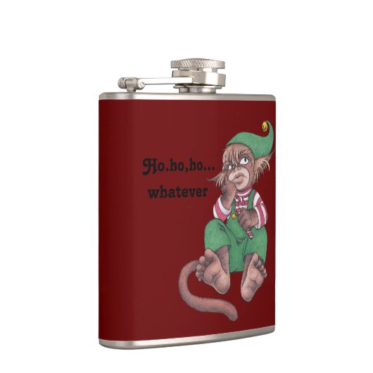 Christmas Monkey Gnome Flask Flachmann (Rechts)