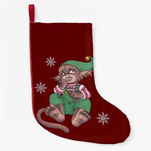 Christmas Monkey Gnome Kleiner Weihnachtsstrumpf (Vorderseite)