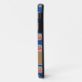 Christmas Monogram Blue Niedlich Rentier Pattern Case-Mate iPhone Hülle (Hinten/Links)