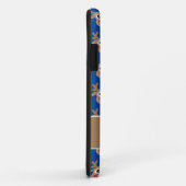 Christmas Monogram Blue Niedlich Rentier Pattern Case-Mate iPhone Hülle (Hinten/Rechts)