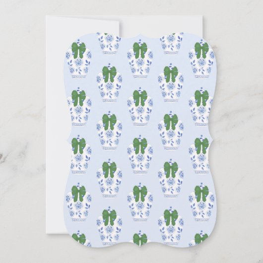 Christmas Monogram Future Mrs. Polterabend Einladung (Rückseite)