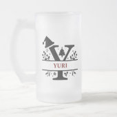 Christmas Monogram Letter Y Alphabet Name for Mattglas Bierglas (Links)