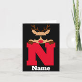 Christmas Monogram With Name Cool Pajama Karte (Vorderseite)