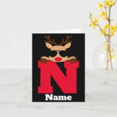 Christmas Monogram With Name Cool Pajama Karte (Gelbe Blume)