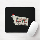 Christmas Montana Xmas State Map Montana Christmas Mousepad (Mit Mouse)