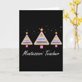 Christmas Montessori Teacher Xmas Tree Teaching Sc Karte (Gelbe Blume)