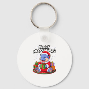 Christmas Moo Deng Merry Moodengmas Baby Hippo Chr Schlüsselanhänger