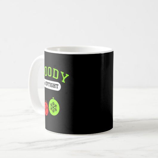 Christmas Moody &amp; Uptight Funny Xmas Holiday S Kaffeetasse (Vorderseite Links)
