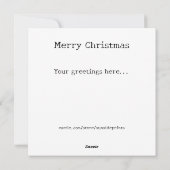 Christmas Moose Card Feiertagskarte (Rückseite)