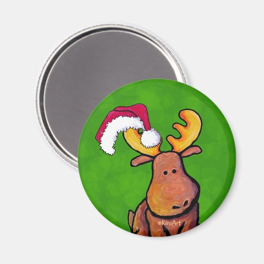Christmas Moose Magnet (Vorderseite/Rückseite)