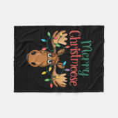 Christmas Moose Merry Christmoose Men Women  Fleecedecke (Vorderseite (Horizontal))