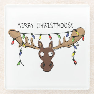 Christmas Moose Niedlich Funny Christmoose Glasuntersetzer