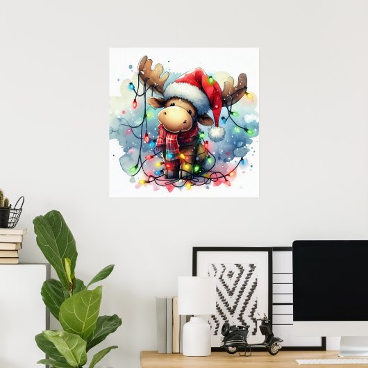 Christmas Moose Poster (Heimbüro)