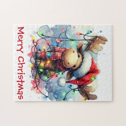 Christmas Moose Puzzle (Horizontal)