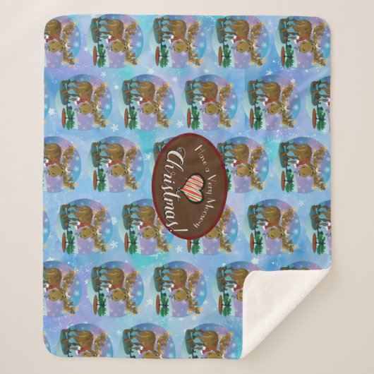 Christmas Moose Sherpadecke (Vorderseite)