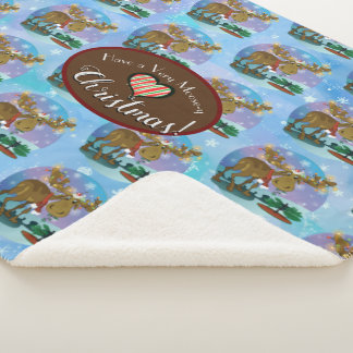 Christmas Moose Sherpadecke