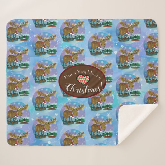 Christmas Moose Sherpadecke (Vorderseite (Horizontal))