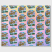 Christmas Moose smaller print Wrapping Paper Geschenkpapier (Flach)