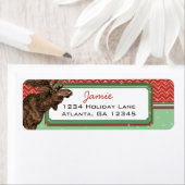 Christmas Moose Zig Zag Pattern Rücksendeadresse (Insitu)