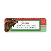 Christmas Moose Zig Zag Pattern Rücksendeadresse (Vorne)