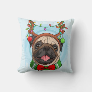 Christmas Mops Throw Kissen