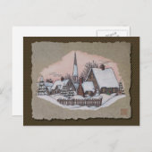 Christmas Morning Arrival Feiertagspostkarte (Vorne/Hinten)