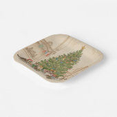 Christmas Morning for the Kittens Paper Plates Pappteller (Gewinkelt)