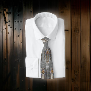 Christmas Morris Angel Snowflakes Steel Grau Krawatte
