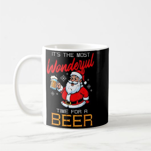Christmas Most Wonderful Time For Funny Santa Xmas Kaffeetasse (Links)