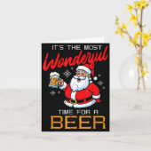 Christmas Most Wonderful Time For Funny Santa Xmas Karte (Gelbe Blume)