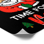 Christmas Most Wonderful Time For Funny Santa Xmas Poster (Ecke)