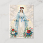 Christmas Mother Mary  Catholic Funeral Memorial  Visitenkarte (Vorderseite)