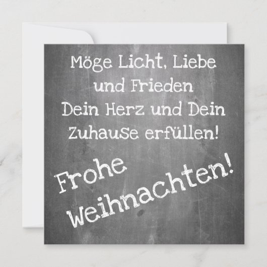 Christmas motif in chalkboard style - XMAS Note Ca Karte (Vorderseite)