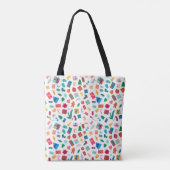 Christmas motif pattern in bright colours tasche (Rückseite)