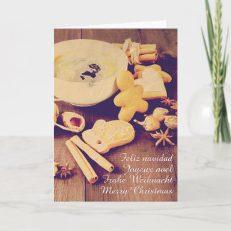 Christmas Motif with Cookies, Sweets and Spices Karte