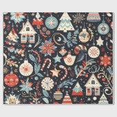 Christmas Motifs Wrapping Paper n4 Geschenkpapier (Flach)