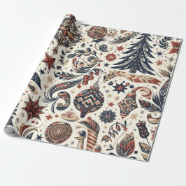 Christmas Motifs Wrapping Paper n5 Geschenkpapier