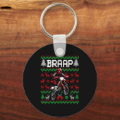 Christmas Motorcycle Motocross Braap Dirt Bike Schlüsselanhänger (Vorderseite)