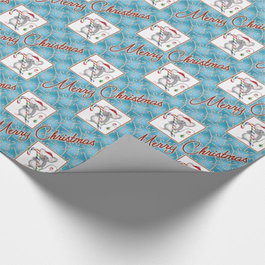 Christmas Mouse Candy Cane Geschenkpapier (Ecke)