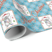 Christmas Mouse Candy Cane Geschenkpapier (Rolleneckpunkt)