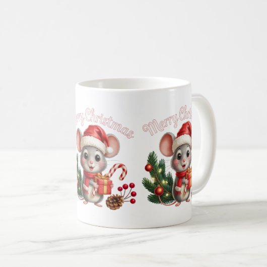 Christmas Mouse Coffee Mug Kaffeetasse (VorderseiteRechts)